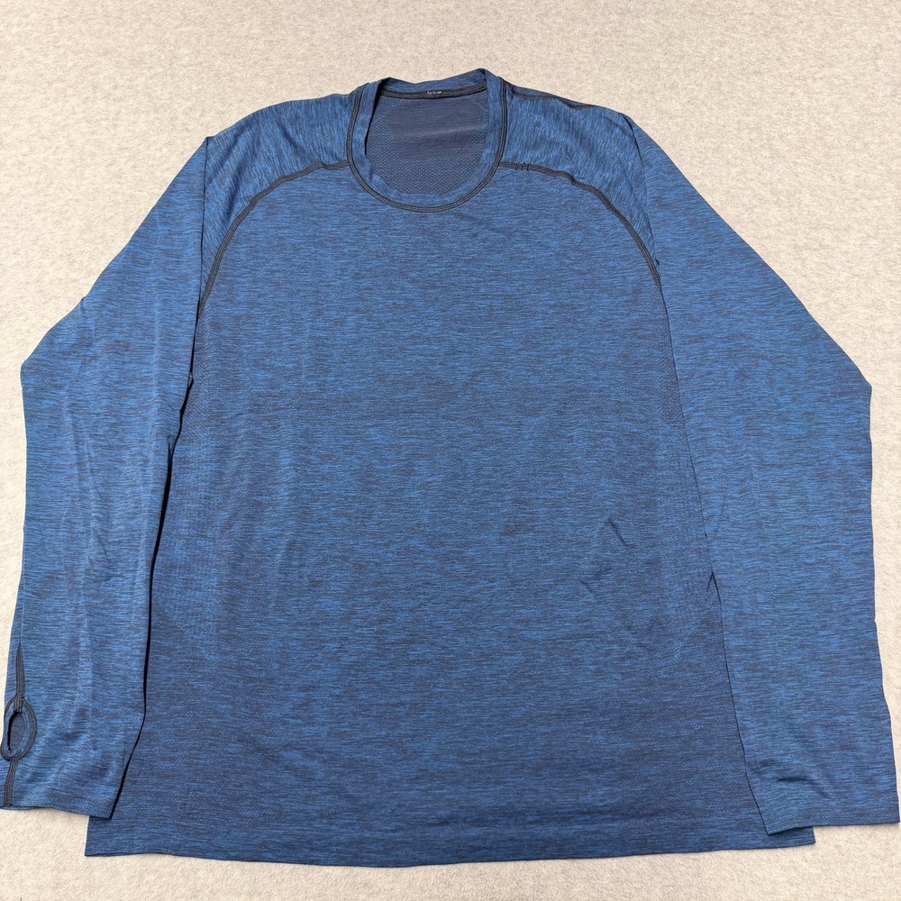 Lululemon Metal Vent Tech Shirt Mens XL Blue Long Sleeve Athletic Performance